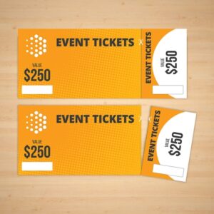 Custom event tickets