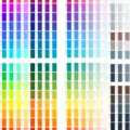 DTF Color Matching Guide chart showing accurate color references for transfers
