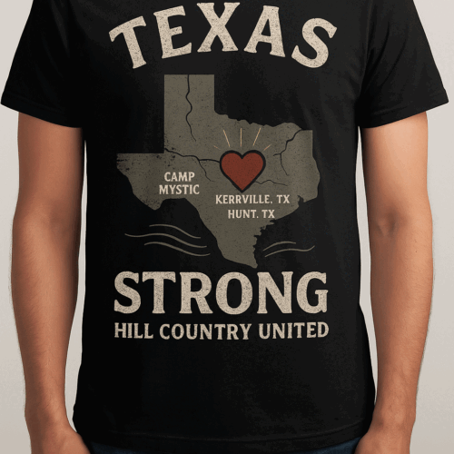 About Us SpeedE Transfers custom DTF printed Texas Strong shirt design