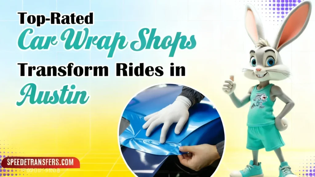 Top-Rated Car Wrap Shops in Austin applying premium vinyl wrap to transform vehicles