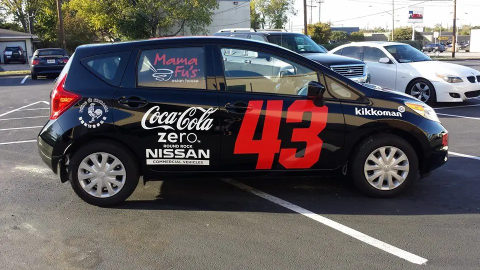 Fleet Wraps Austin 5 Close-up of professional custom vehicle wraps Austin TX installation using premium vinyl materials. Commercial vehicle wraps Austin businesses trust for durability, paint protection, and long-lasting branding performance.