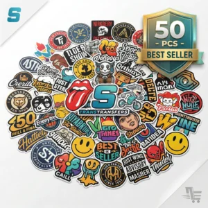 50 pcs custom die cut stickers bundle best seller colorful sticker pack Speede Transfers