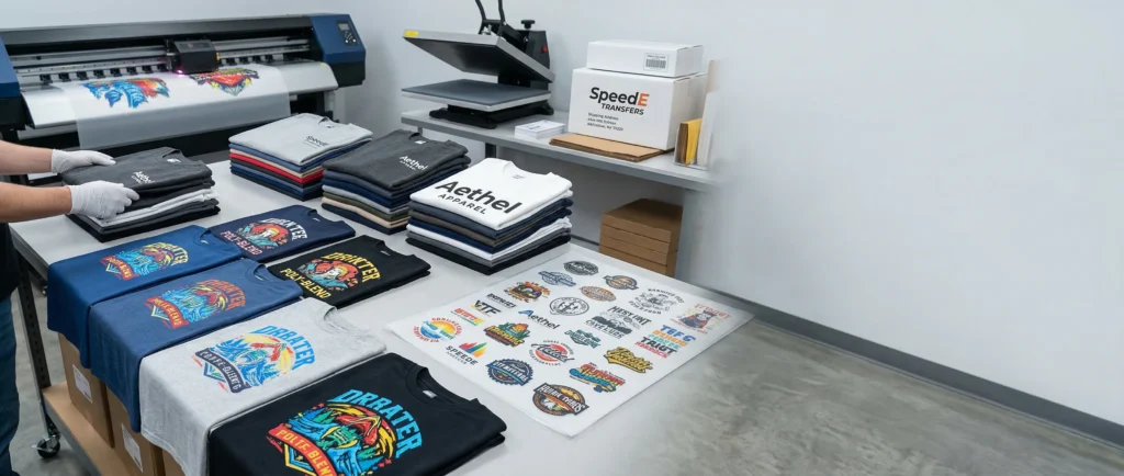 Printing partner producing DTF transfers for print shops