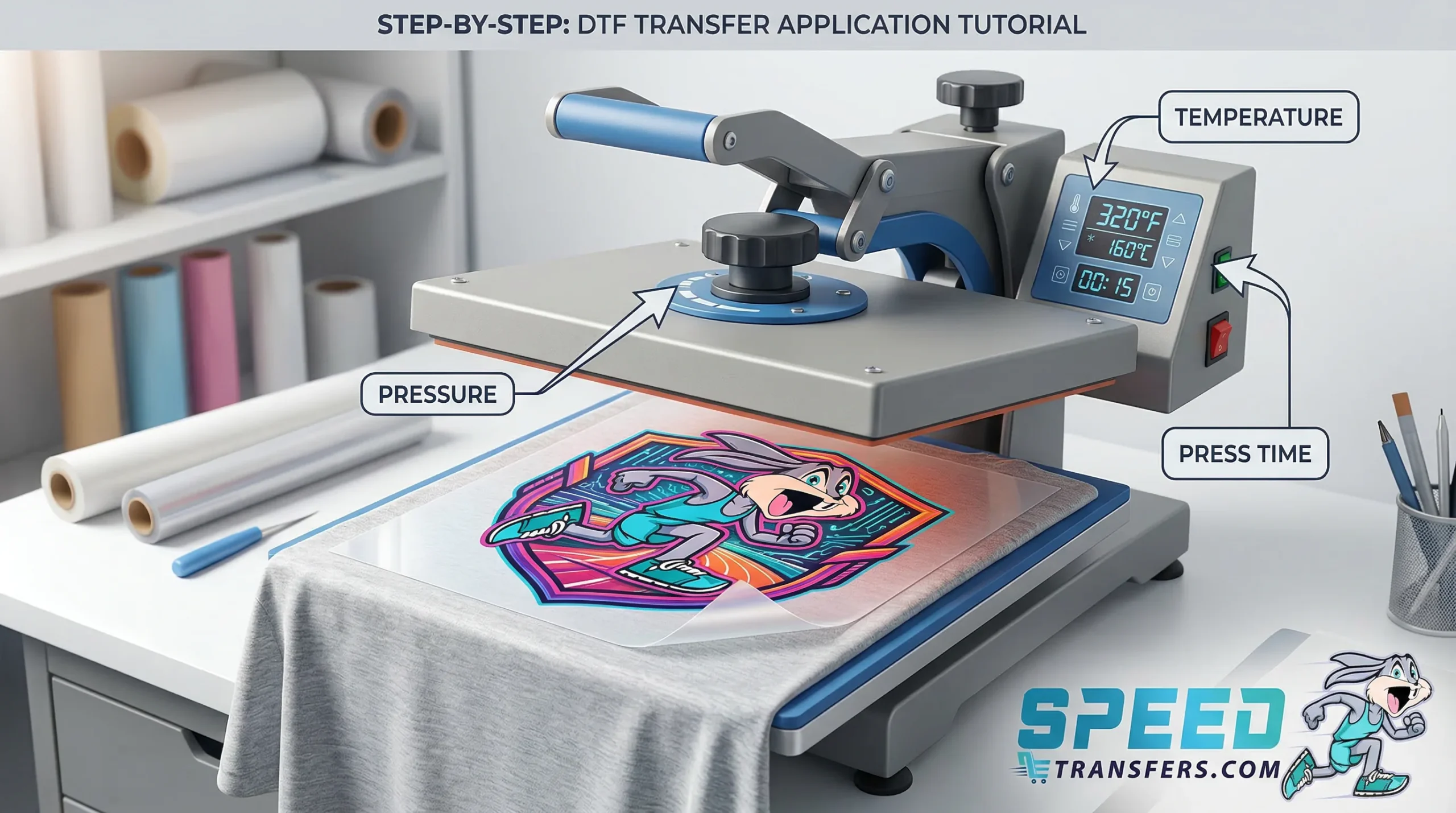 DTF transfer tips for consistent heat press results
