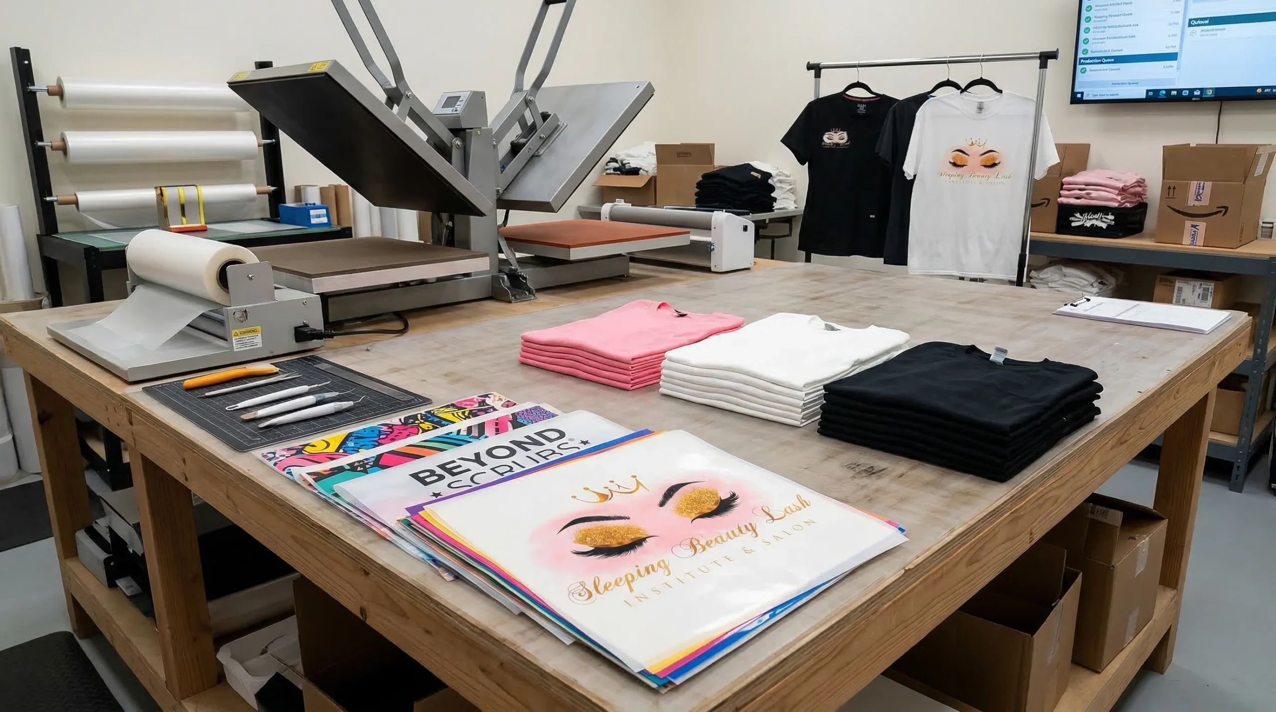 DTF transfer service producing vibrant custom apparel graphics