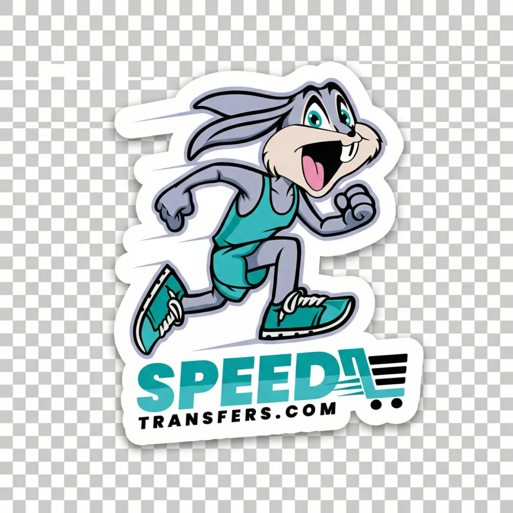 Custom Sticker die cut rabbit mascot sticker by SpeedE Transfers