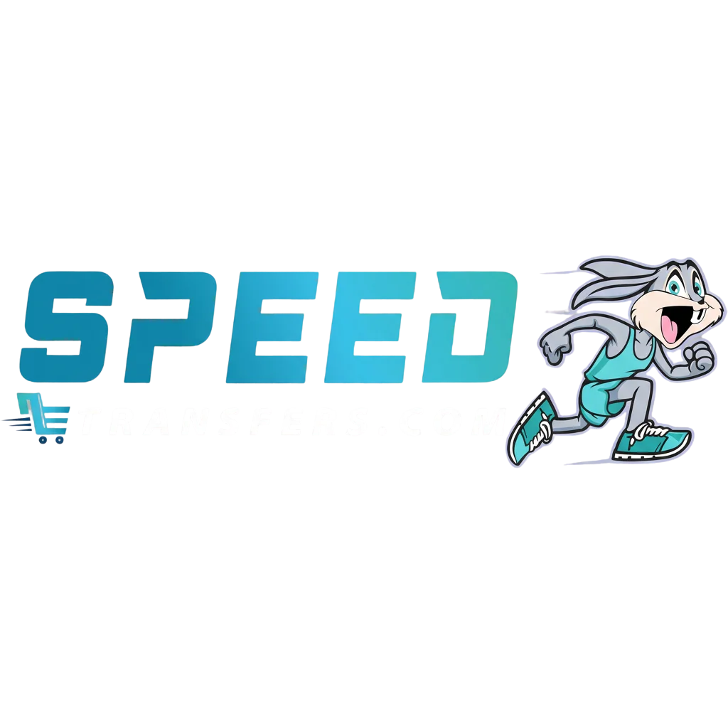 SpeedE Transfers logo white text transparent