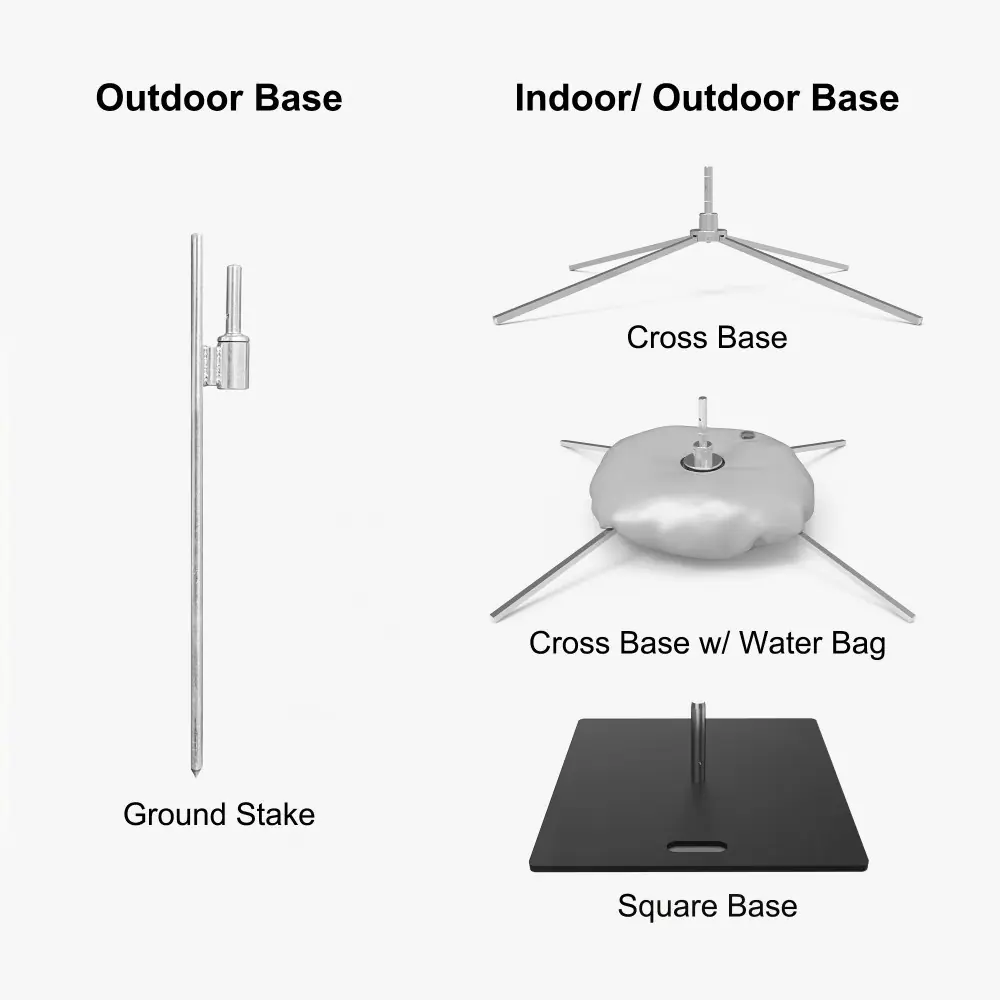Feather flag base options