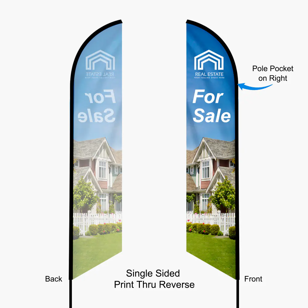 Right and left pole pocket examples