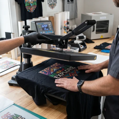 DTF shirt pressing service in Austin